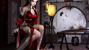 3D Cute Asian Babe Wearing Sexy Dress Got Fucked by Fat Dick