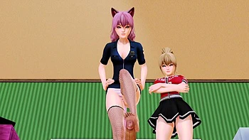A Night with two Cats - 3D Hentai