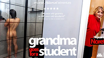 25 Year Old Exchange Student Gets To Fuck The Very Horny And Curvy 74 Year Old Grandma Noretta