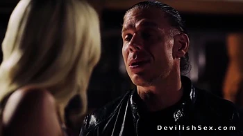 Mick Blue, Ryan Reid And Kenna James - Full-breasted Blondie In Dress Screwed In The Garage