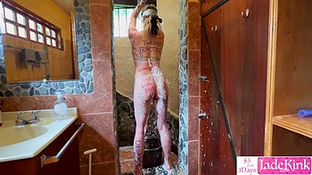 Girlfriend Bdsm Bondage Foam And Body Writing Humiliation