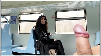 Katty West - Stranger Helped Me Cum On Public Train And Walks Around Carriages With Cum On Face - Cumwalk
