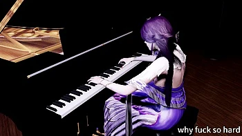 3D Skinny Cosplay Music Teacher Cheating with Her Big Dick Teacher