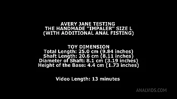 Avery Jane Testing The Handmade Impaler Size L (With Additional