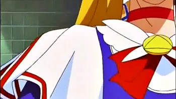 Weird anime storyline with angry busty teen slut