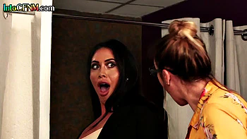 Beauty CFNM babes sucking BBC dude