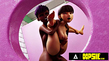 OOPSIE - Raunchy Futa Fuck-Fest With Massive Cum During Gloryhole Fun! ANIMATED PORN!