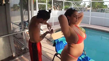 Pool boy fuck curvy milf: Big Tits, Big Ass  Cumshot Porn