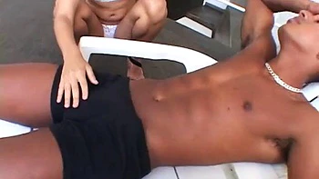 PUssy licked latina babe gets drilled in her both holes