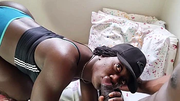 Ebony girlfriend: Blowjob, Doggy  Missonary Porn