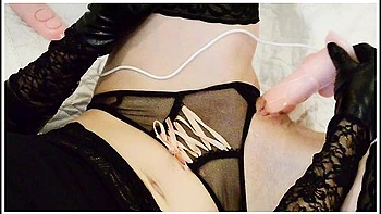 Hot Wife Dildo Fucks Herself, Masturbating Watching Porn (my New Sex Toy)