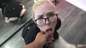 Hot Girl Gagged had Passionate Sex and Deep Sucking Dick