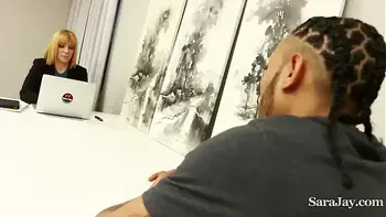 Swinging Office Employee Fucks PAWG Cougar Sara Jay To Get A Raise!