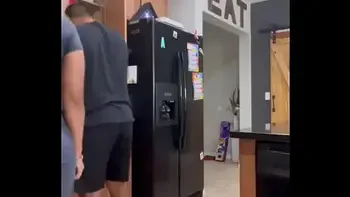 fat ass latin bitch almost gets railed on the kitchen bench