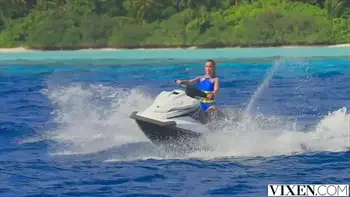 VIXEN BFFs Lika & Mary have passionate threesome on yacht