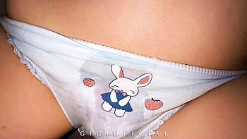 Norwegian Amateur MILF Gigioficial Gets Cum Inside Her Bunny Panties Changing Color - POV Lingerie Fuck in 4K