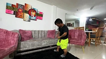 Pregnant Stepsister Measures My Huge Cock Thinking It's Small - Chiky & Julianaburning Blowjob Doggy Style