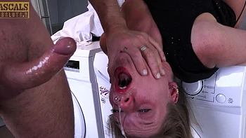 A sexy woman Lotte in stockings and thong