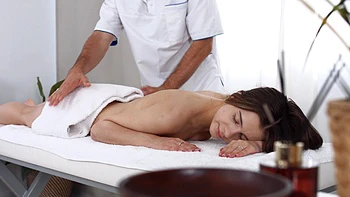 Skinny teen Baby Doll gets her tight ass smashed hard by masseur