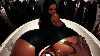 Somali MILF Big Ass & Hijab Muslim Women Blowjob Eid Hentai Cartoon