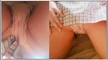 Wet Pussy And Wet Panties Are Filmed On 2 Screens. Japanese Amateur Masturbation [homemade]