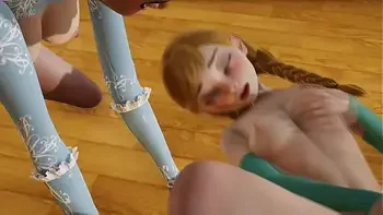 Frozen - Elsa watches Anna's masturbation