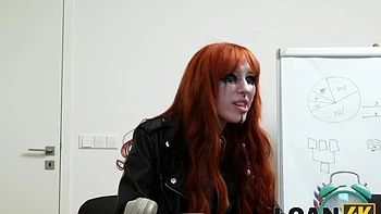 Redhead hottie Lilly Mays gets fucked by italian stud