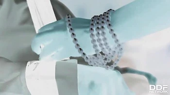 Cock Sucking Epiphany: Brunette Slobbers Over Massive Hard-On