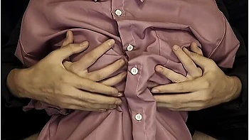 A Guy Crushes My Breasts And Nipples Through A Shirt // Tits Massage