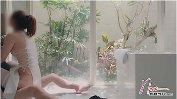 Horny Girl In White Stockings And High Heels Enjoy Daytime Sex