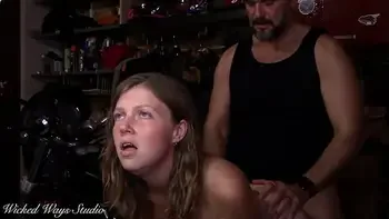 Biker Babe Takes a Hard Ass Fucking Bent over a Motocycle