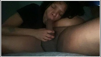 Pretty Lightskin Bitch Sucking On Daddys Fat Cock
