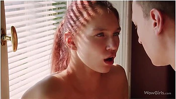 Amazing Redhead Girl Leya Desantis Fucking Her Boyfriend By The Window