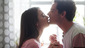 Skinny babe Riley Reid rides cock in cowgirl pose