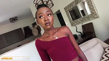 Brandie Colt And Black African In Petite Hottie Struggles Taking Huge White Cock In Interracial Fuck!