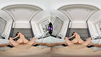 Hungarian teen Jasmine Jayne rides cock in pov with incredible intensity in vr