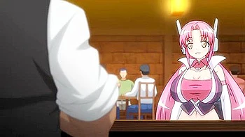 The men grope her big breasts and then she is raped by a man hiding in the room and even gets creampied.