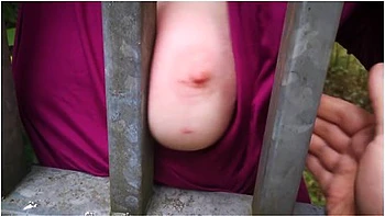 Tits Through The Bars And Then Hitting Them