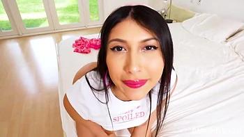 Penelope Woods - Gives Her Stepdad A Thighjob Before Fucking Him