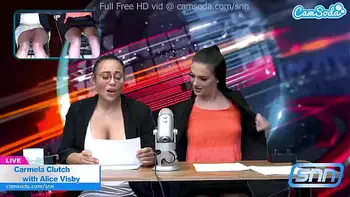 Hot body news anchors masturbate on air