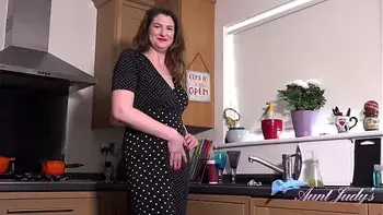 AuntJudys -  Tall 35yo MILF Felicity gives you JOI in the kitchen