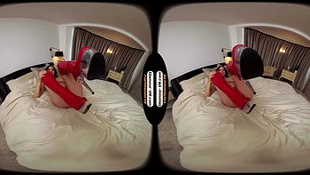 Ali Harper Removes Thigh High PVC Boots To Play With Her Feet