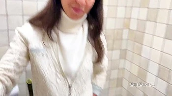 Casting In A Public Toilet Of Shopping Mall