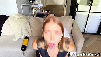 Jerking Off While Hot Stepsis Wants To Ride His Dick