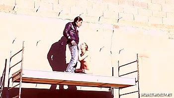 Public Butt Fucking On The Street With 18-years-old Blondie