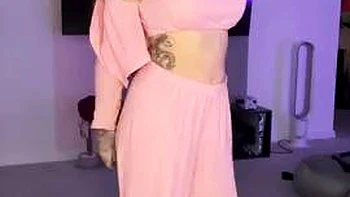 Dirty doll jumps for stud - best solo onanism with big mounds and ass!