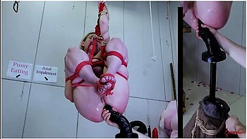 Huge Anal Dildo And Deep Ass Stretching In Bondage For Eager Submissive
