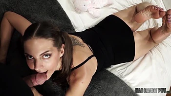 Sadie Holmes Is Jealous Of Stepdaddy Fucking Sleepover