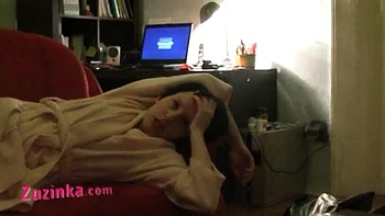 Sexy amateur Zuzinka plays with horny couple: Brunette, Masturbation  Fetish Porn