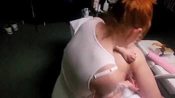 Mr Tos In He Comes For Lingam Massage, But I Love To Use My Dildo To Pegg My Client. Its Look Like He Like It